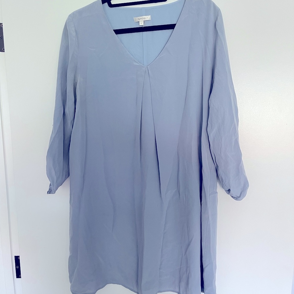 Light blue shift dress